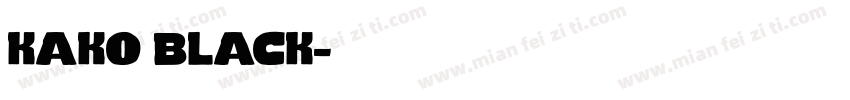kako black字体转换